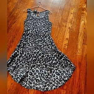Leopard print dress, gray, S